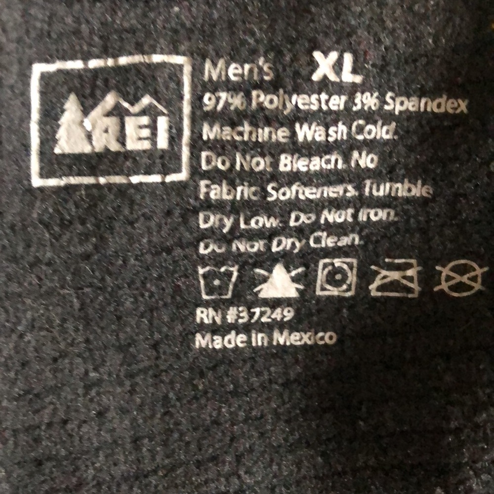 REI black polyester blend long underwear size XL - Picture 3 of 3